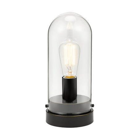 Better Homes & Gardens 11.25" Bronze and Glass Cloche Accent Lamp, LED Bulb Included