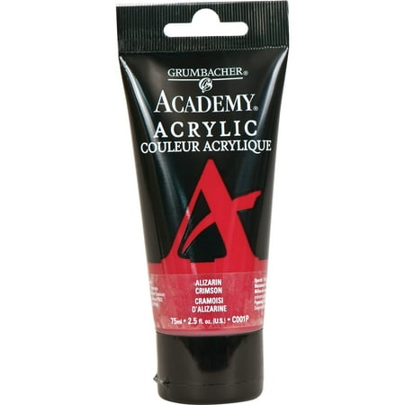 Grumbacher Academy Acrylic, 75ml Tube, Alizarin Crimson