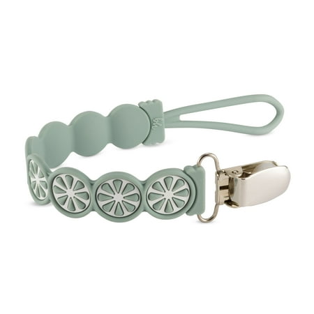 BooginHead PaciGrip Silicone Citrus Pacifier Holder - Lime