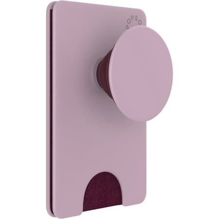 PopSockets Adhesive Phone Wallet with Expanding Phone Grip, Phone Card Holder and Swappable Top - Blush Pink