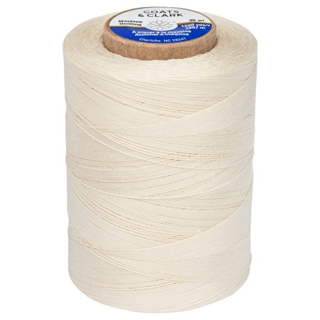Coats & Clark 100% Cotton Sewing Thread, 1200 yd Size 50, Cream