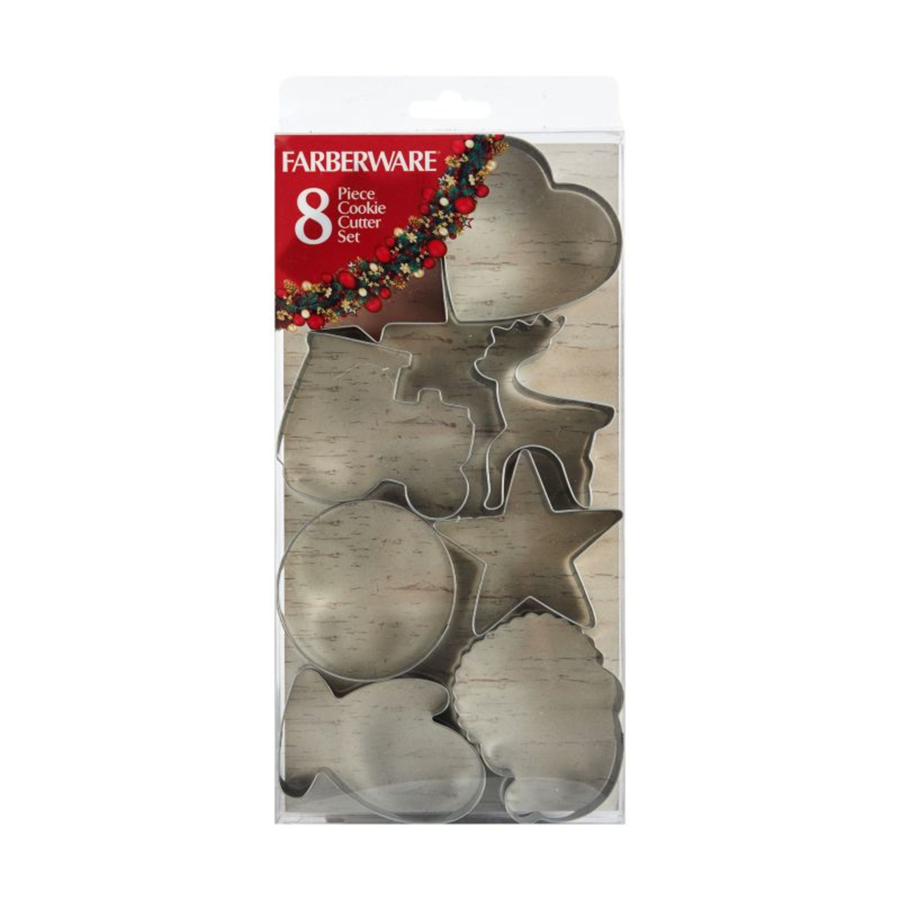Farberware Holiday Set of 8 Assorted Stainless Steel Cookie Cutters – Walmart Inventory Checker 