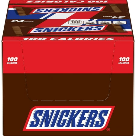 SNICKERS 100 Calories Chocolate Candy Bar 0.76-Ounce Bar, 24 Count