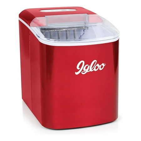 Igloo 26 lb. Countertop Icemaker ICEB26RR, Retro Red