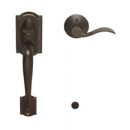 Schlage Lock Company Camelot Front Entry Handle Accent Left-Handed Interior Lever (Aged Bronze) FE285 CAM 716 ACC LH