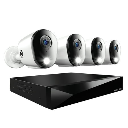 Night Owl&reg; 2-Way Audio 12 Channel DVR Security System with 1TB Hard Drive and 4 Wired 1080p Deterrence Cameras