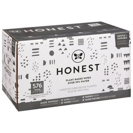 Honest Baby Wipes, 576 Count, Pattern Play