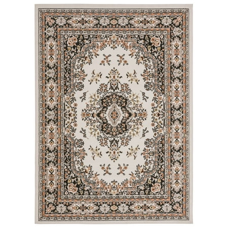 Home Dynamix Premium Sakarya Traditional Medallion Area Rug, Ivory/Brown, 5'3"x7'5"