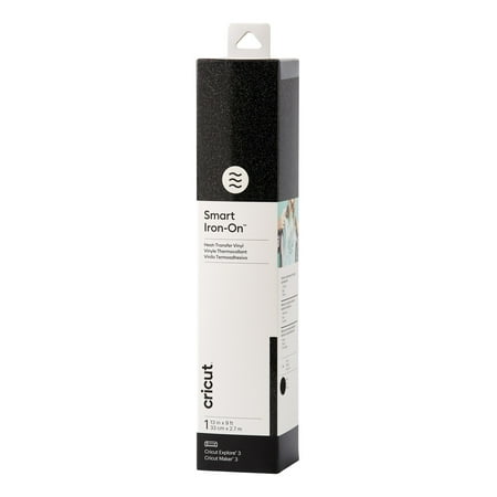 Cricut Smart Iron-On Vinyl Glitter (9 ft) - Black, 13" x 108"