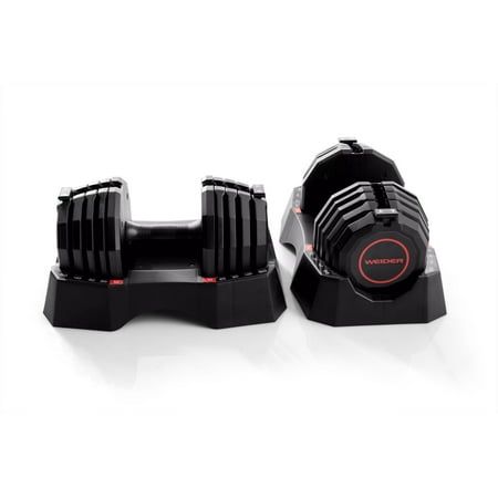 Weider Select a Weight 50 lb. Adjustable Dumbbell Set and Storage