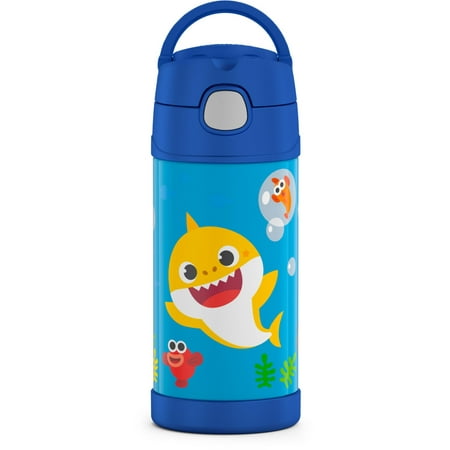 THERMOS FUNTAINER 12 Ounce Stainless Steel Vacuum Insulated Kids Straw  Bottle, Peppa Pig