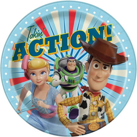 AR Interactive Toy Story Paper Dinner Plates, 9 Inches, 24 Count