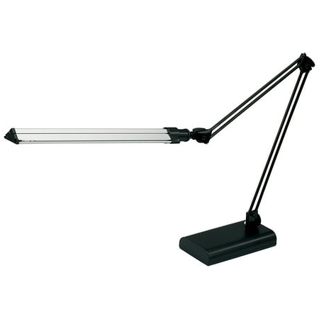 Realspace™ Architect Desk Lamp, Adjustable, 21-1/2u0022H, Black/Silver