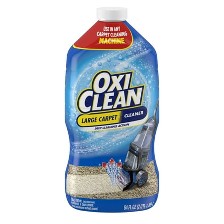 OxiClean Large Carpet Cleaner Liquid Solution for Steam Cleaning Machines, 64 fl oz