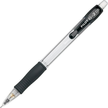 Pilot G2 Mechanical Pencils - 0.5 Mm Lead Diameter - Refillable - Clear, Black Barrel - 1 Dozen