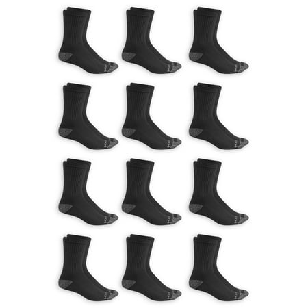 Fruit of the Loom Dual Defense Men's Crew Socks, 12 Pack