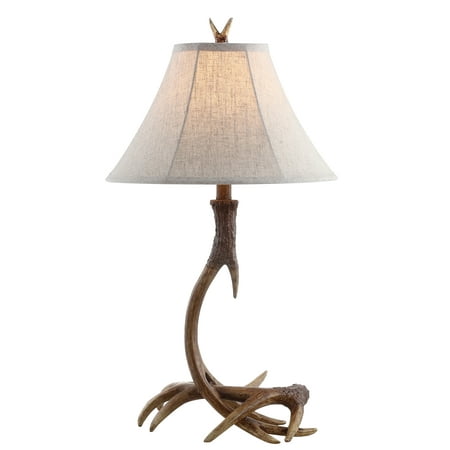 27.5" Antler Rustic Resin LED Table Lamp Brown (Includes Energy Efficient Light Bulb) - JONATHAN Y