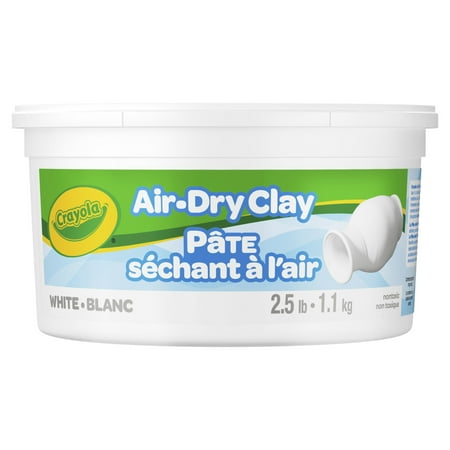 Crayola Air Dry Clay Bucket, White, Clay for Kids, Arts & Crafts, School Supplies, Teacher Supplies
