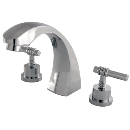 Kingston Brass KS4361ML Two-Handle Deck Mount Roman Tub Faucet, Polished Chrome