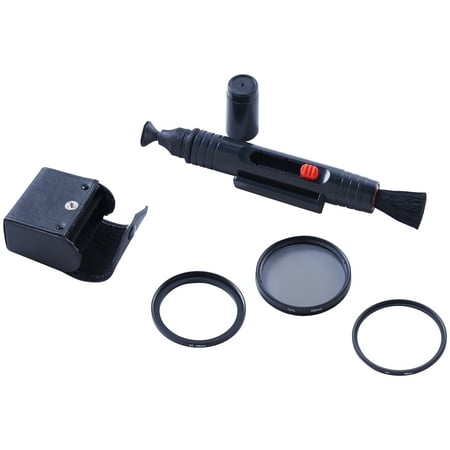 onn. Uv & Polarizing Camera Lens Filter Kit, 52-58Mm - Black