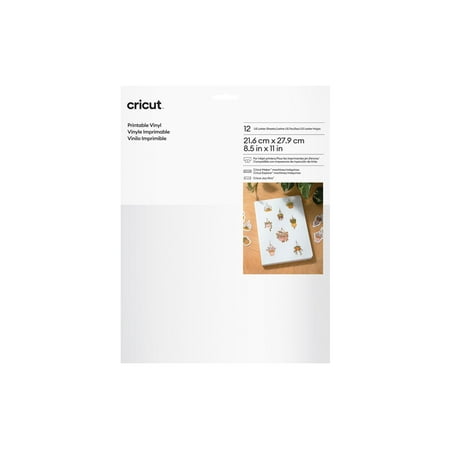 Cricut® Printable Vinyl - US Letter (12 Count), White