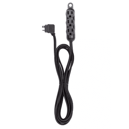 Globe Electric 12' 3 Outlet Extension Cord Black