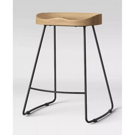 Hull Counter Height Barstool with Black Base Natural - Threshold&trade;