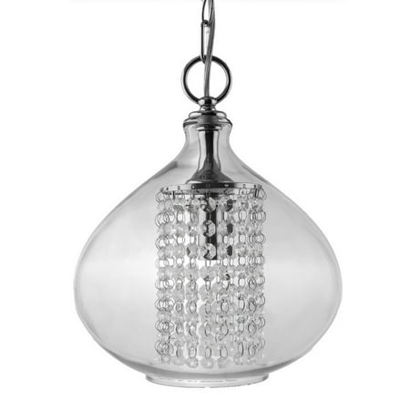 River of Goods Glass and Faceted Crystal Glass Jewels Hanging Pendant Light