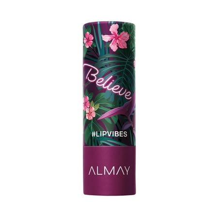 Almay Lip Vibes Hypoallergenic Cream Lipstick with Shea Butter, Believe, 0.14 oz