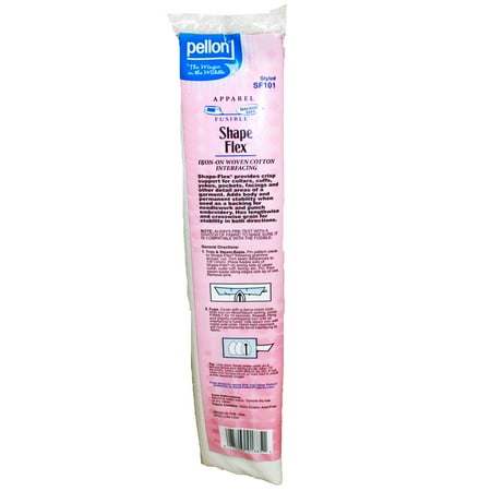 Pellon SF101 Fabric Interfacing, White 15" x 2 Yards Precut Package. 1 Piece.
