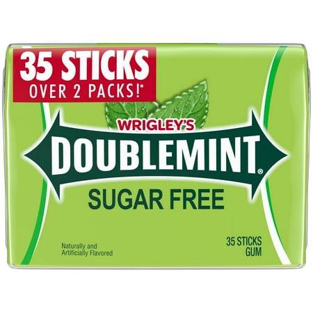 Wrigley's Doublemint Mint Gum Sugar Free Chewing Gum - 35 Stick