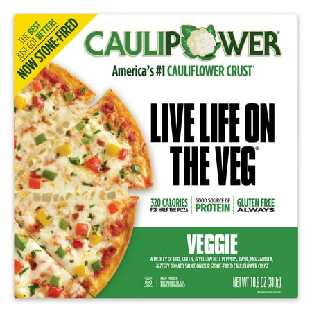 CAULIPOWER, Cauliflower Crust Veggie Pizza, 10.9 oz. (Frozen)