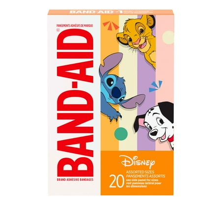 BAND-AID Brand Bandages for Kids, Disney Characters, Assorted, 20 Count