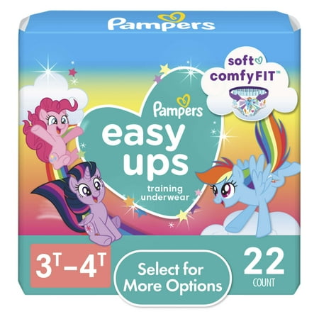 Pampers Easy Ups My Little Pony Potty Training Pants Girls 3T-4T, 22 Count (Select for More Options)