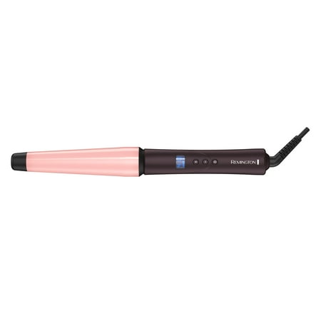 Remington Pro T Studio Travel Size Professional 1" - 1½" Pearl Ceramic Conical Hair Curling Wand with Soft Touch Finish, Black