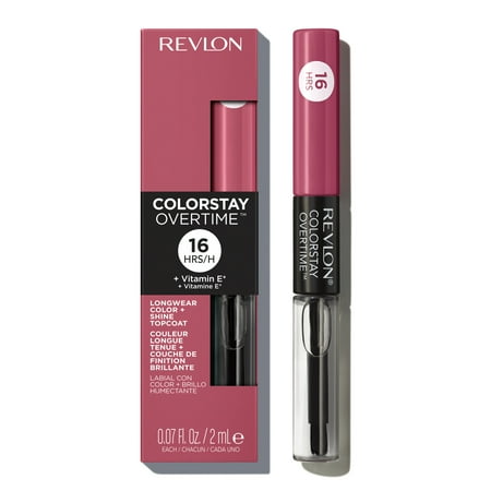 Revlon ColorStay Overtime Longwearing Gloss Lipstick with Vitamin E, 0.07 fl oz