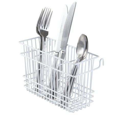 Kitchen Details Silverware Organizing Basket, White
