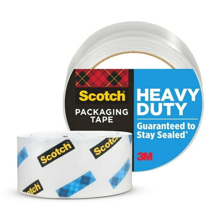 Scotch Heavy Duty Shipping Packing Tape, Clear, 1.88 in. x 54.6 yd., 1 Tape Roll
