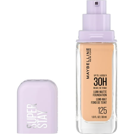 Maybelline Super Stay Lumi-Matte Foundation Makeup, 125, 1 fl oz