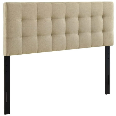 Modway Lily Full Upholstered Fabric Headboard in Beige
