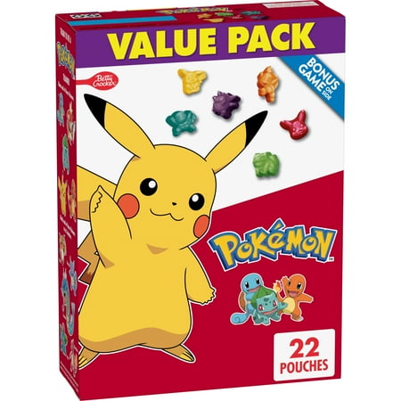 Pokemon Fruit Flavored Snacks, Treat Pouches, Gluten Free, Value Pack, 22 Ct, 17.6 oz