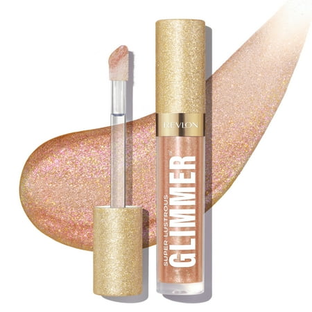 Revlon Super Lustrous Glimmer High-Shine Lip Gloss, 004 Happy Hour, 0.13 fl oz
