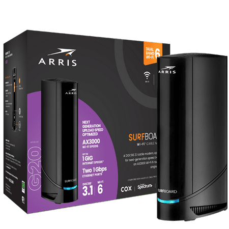 ARRIS G20 AX3000 D3.1 Wi-Fi 6 Cable Modem Router