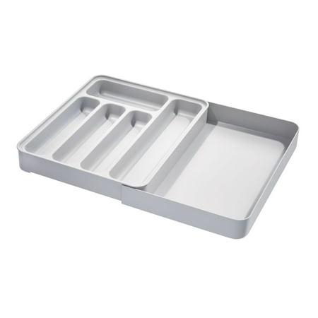 iDESIGN Eco Recycled Plastic Expandable Flatware and Cutlery Tray Flint