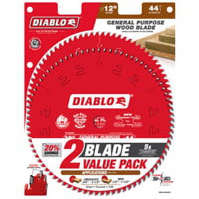 Diablo 12 in. D X 1 in. TiCo Hi-Density Carbide Circular Saw Blade Set 44 teeth 2 pk