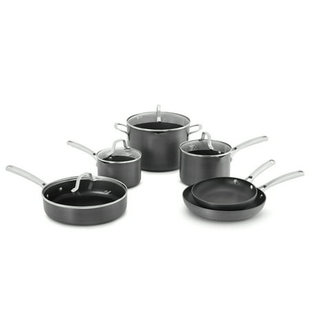 Calphalon 10-Piece Nonstick Kitchen Cookware Set w/ Stay-Cool Handle, Gray