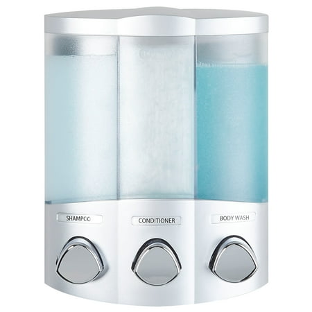 Better Living Products 76334-1 TRIO Soap and Shower Dispenser Satin Silver