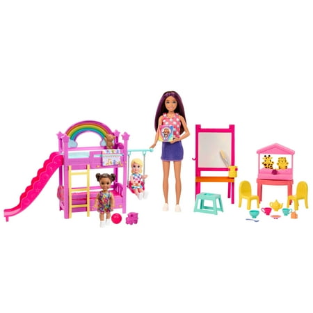 Barbie Skipper Babysitters Inc. Ultimate Daycare Playset with 3 Dolls, Furniture & 15+ Accessories