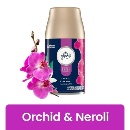 Glade Automatic Spray Refill, Air Freshener, Infused with Essential Oils, Orchid & Neroli, 6.2 oz 1, Count