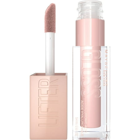 Maybelline Lifter Gloss Lip Gloss Makeup with Hyaluronic Acid, Ice